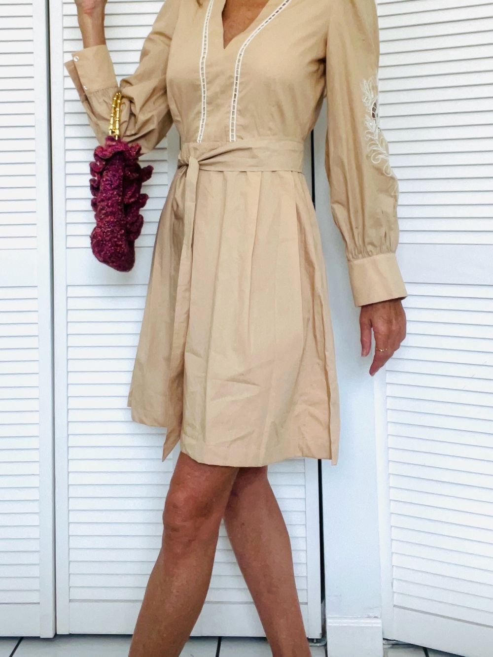 Twin-set new beige Embroidered Dress